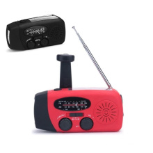 2000mAh Emergency NOAA Weather Radio Dynamo Hand Crank Radio Solar Powered AM WB FM Portable Radio with 3 LED Flashlight